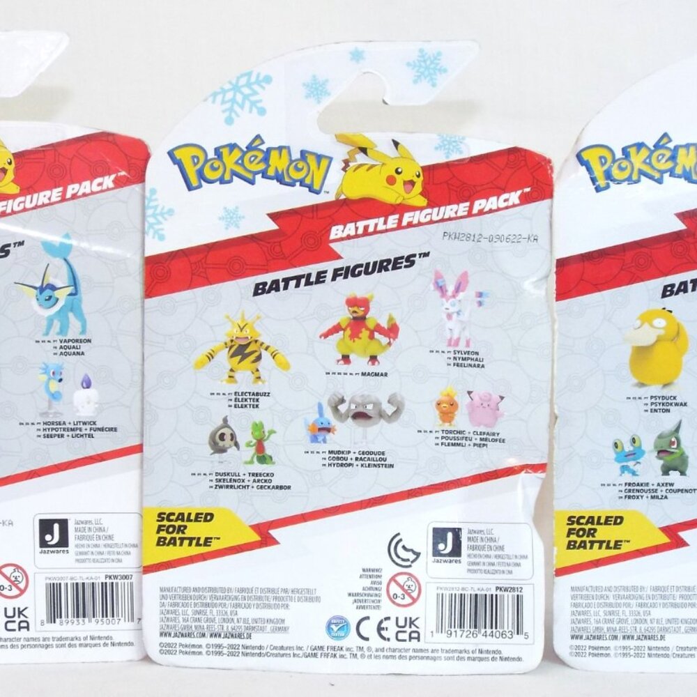 Pokémon Battle Figure Pack Lot – Pikachu, Leafeon, Cubchoo, Goomy – Sealed - Picture 8 of 8